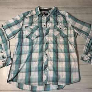 Rock & Republic Black and White Plaid Shirt